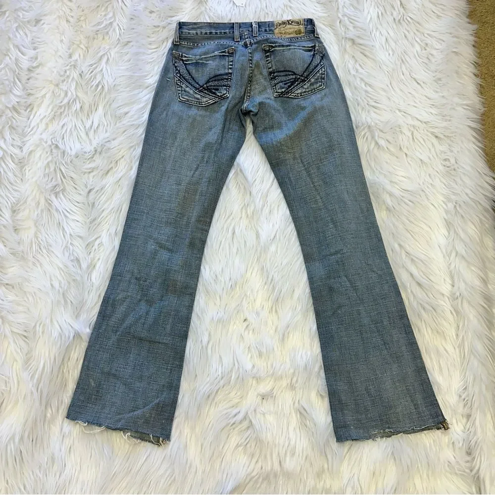 Lucky Brand Maui Meggie Jean Med Wash Women's Size 2/26 Raw Hem - Picture 9 of 14